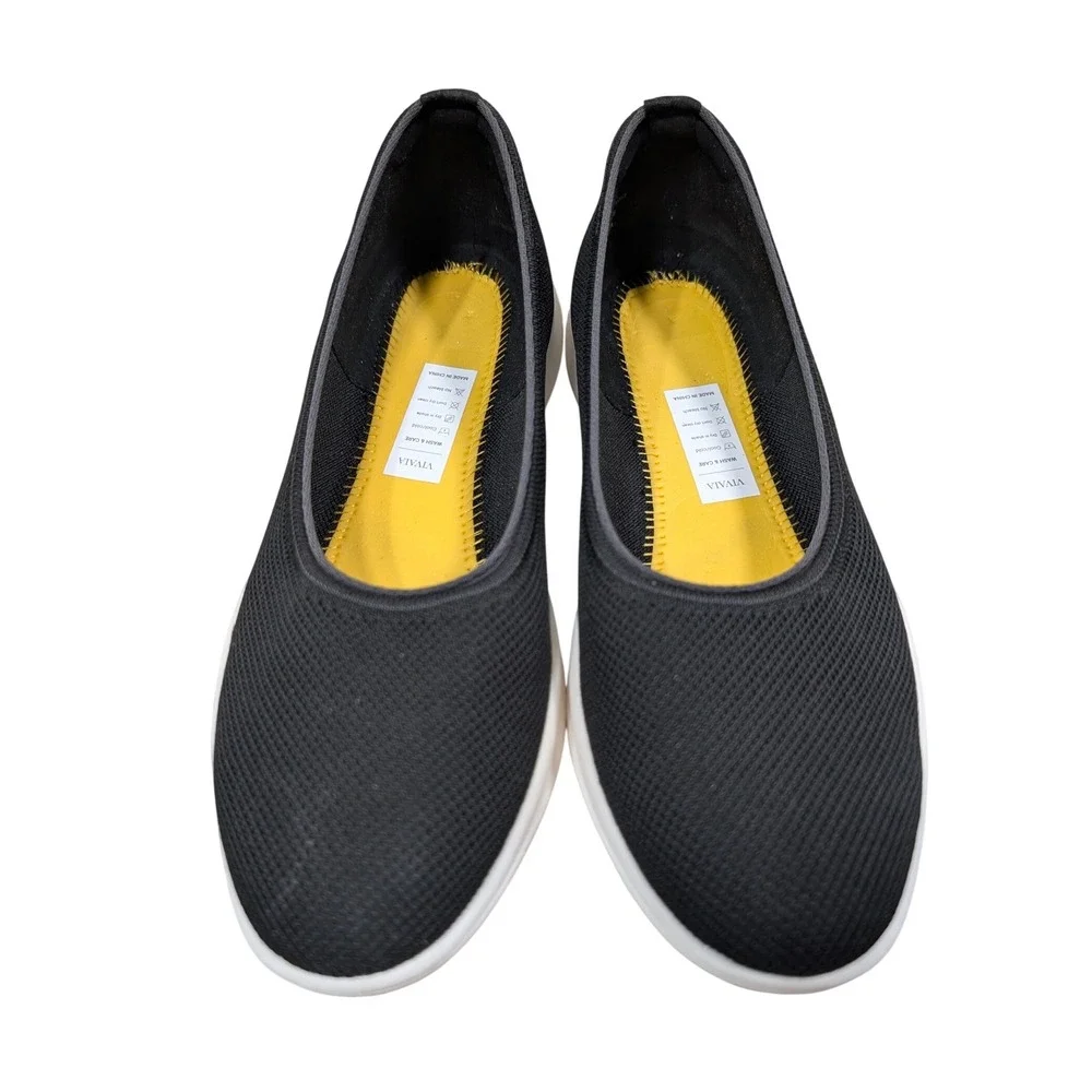 VIVAIA Walker Pro Hybrid Black Knit Slip On Flats Comfort Shoes EU 41.5 US 10 - Picture 7 of 8